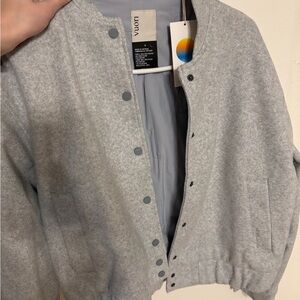 Vuori Light Gray Women’s Bomber Jacket